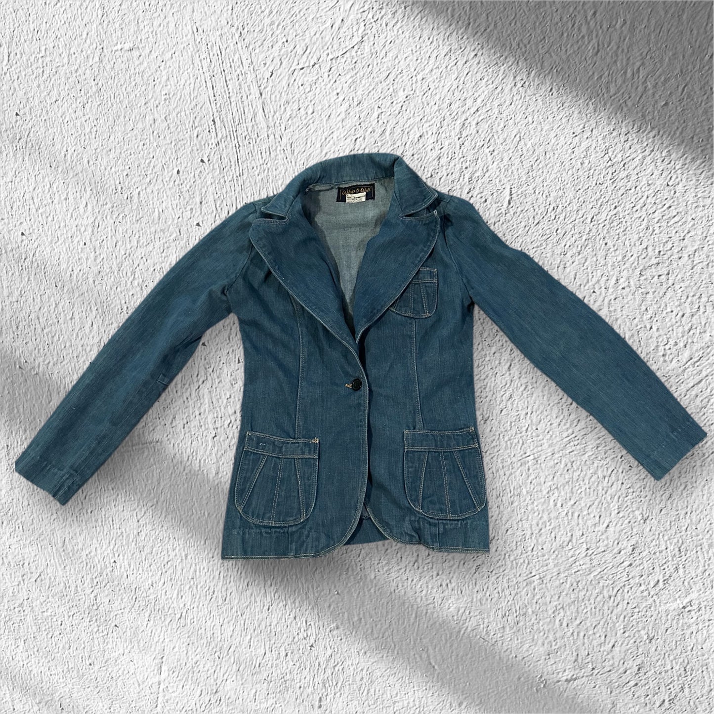 Denim Blazer Shirt Jacket