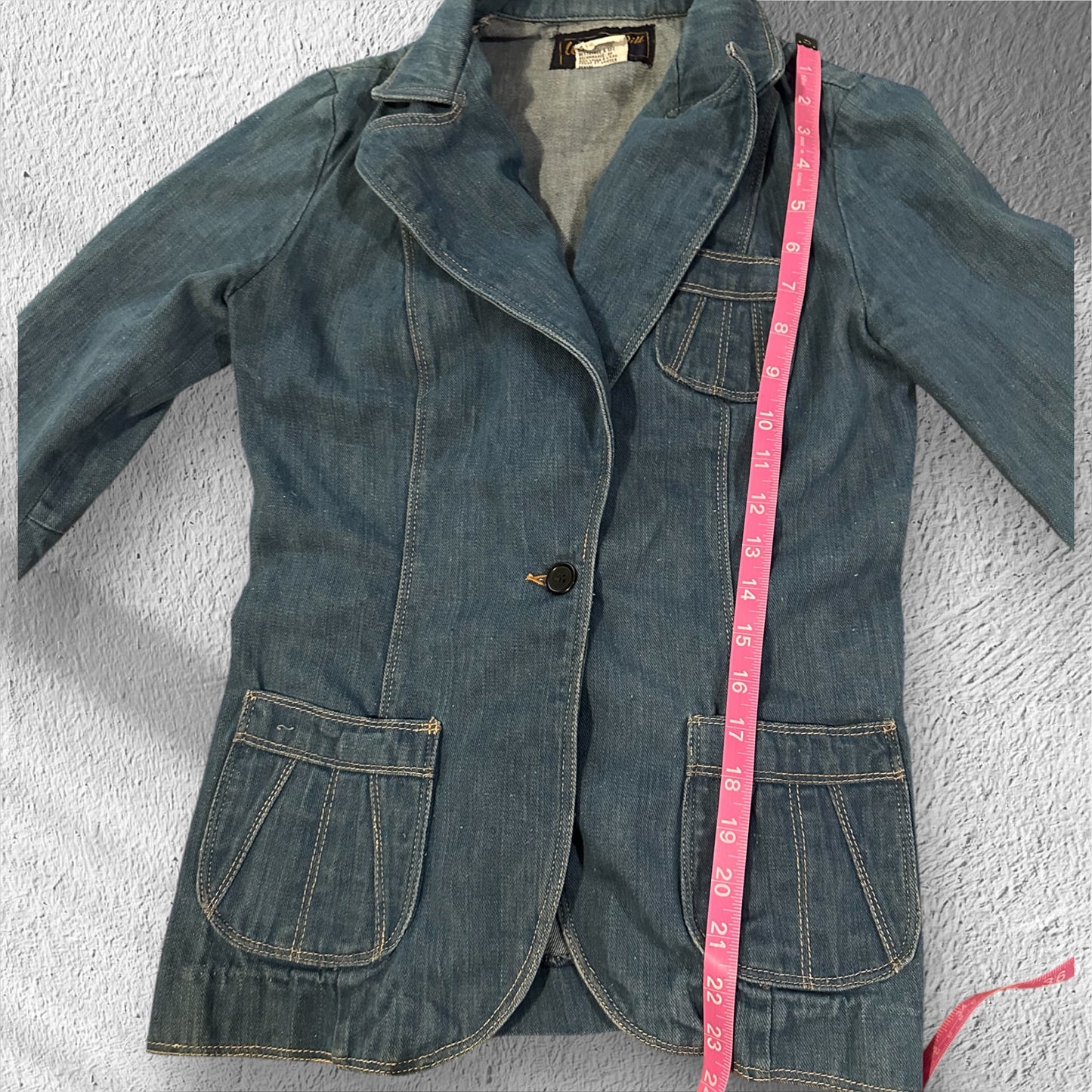 Denim Blazer Shirt Jacket