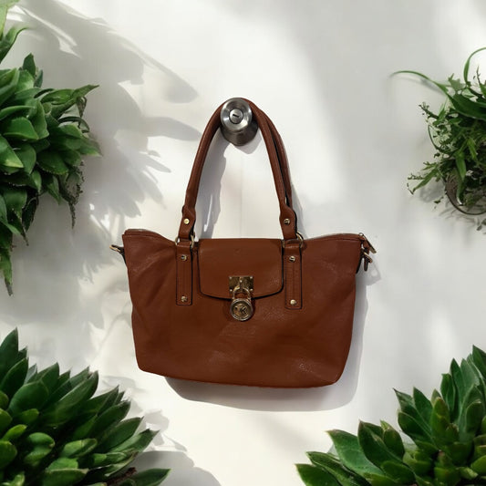 Michael Kors Brown Leather Hamilton Satchel