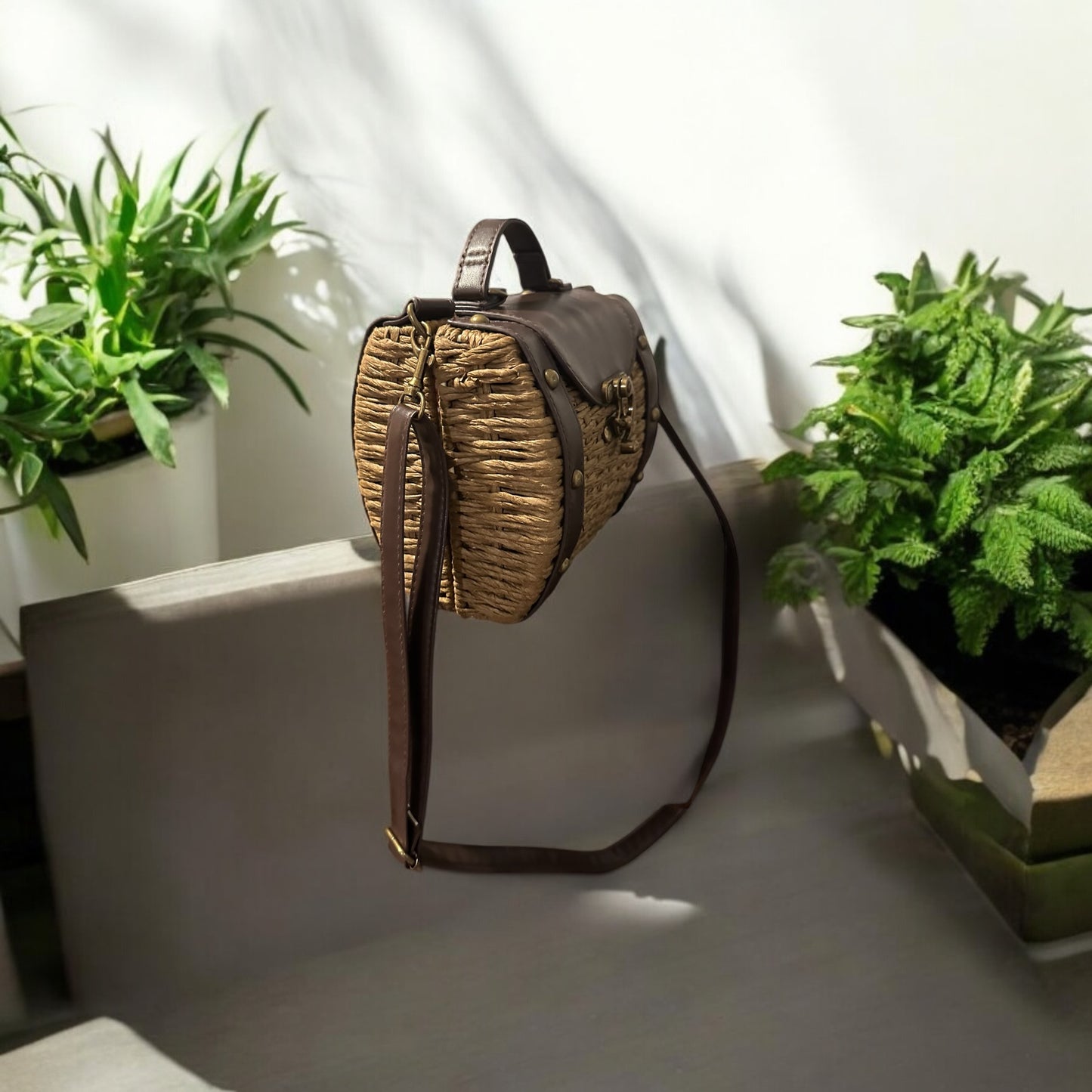 Brown Wicker Bag