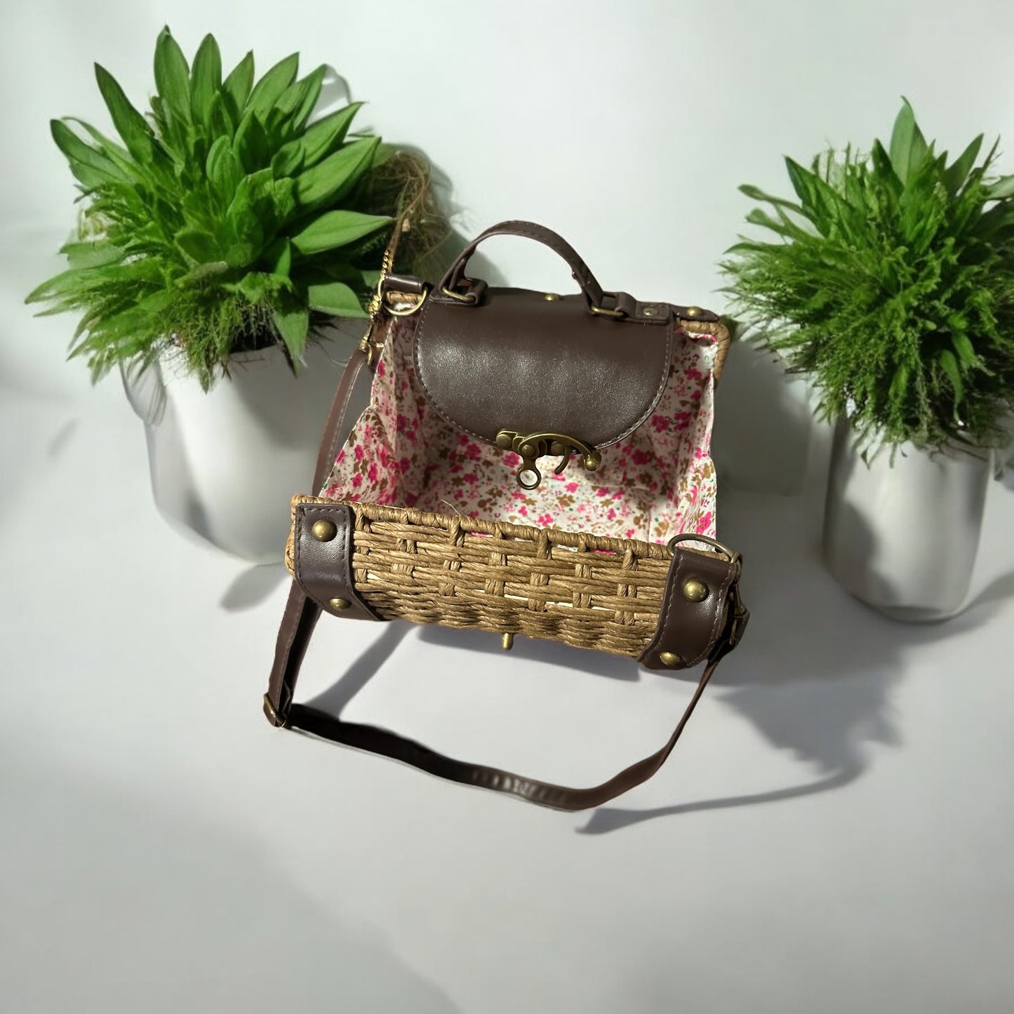 Brown Wicker Bag