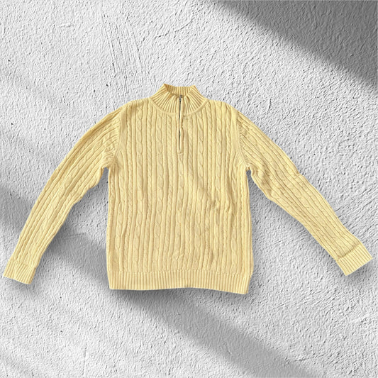 Croft & Barrow Yellow Cable Knit Sweater