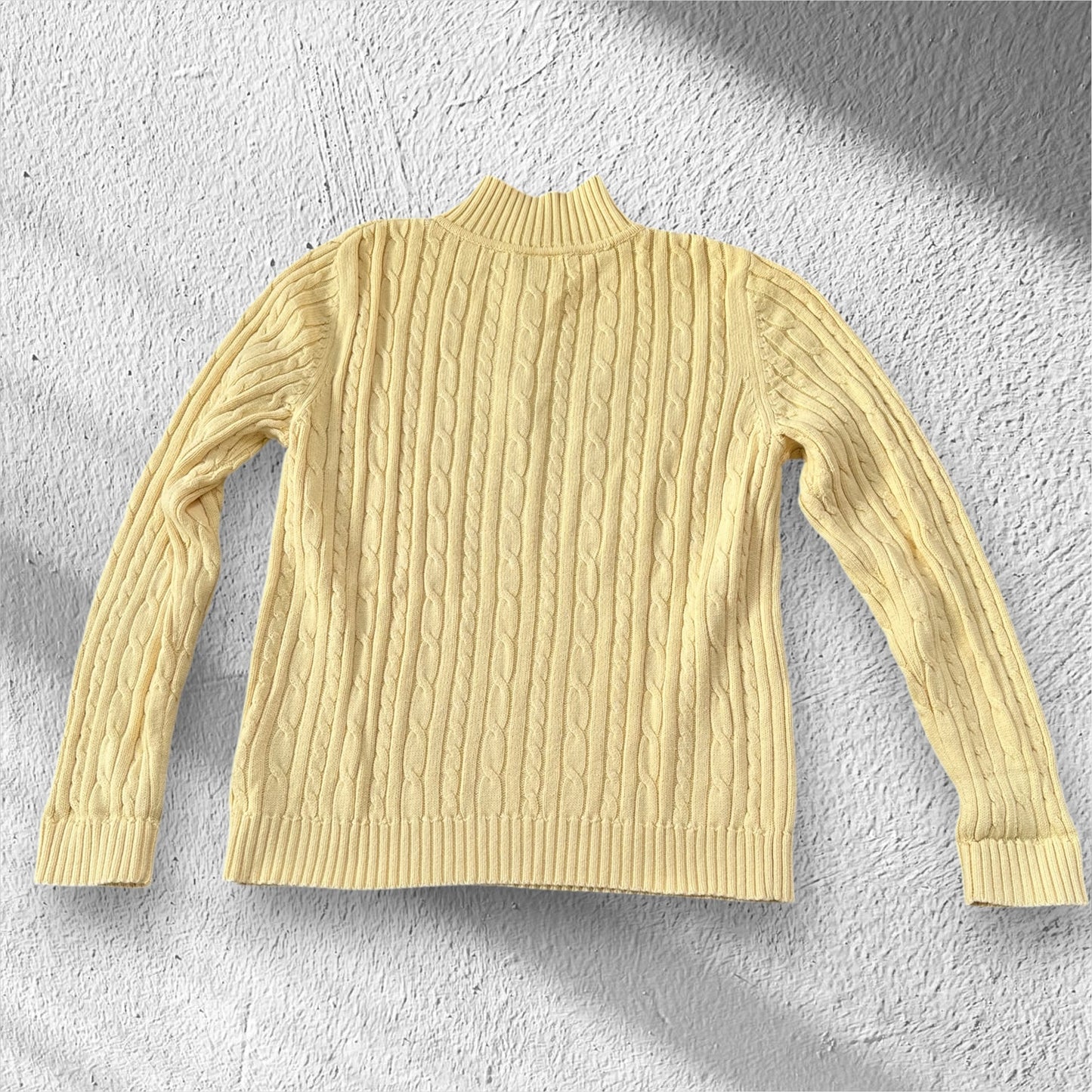 Croft & Barrow Yellow Cable Knit Sweater