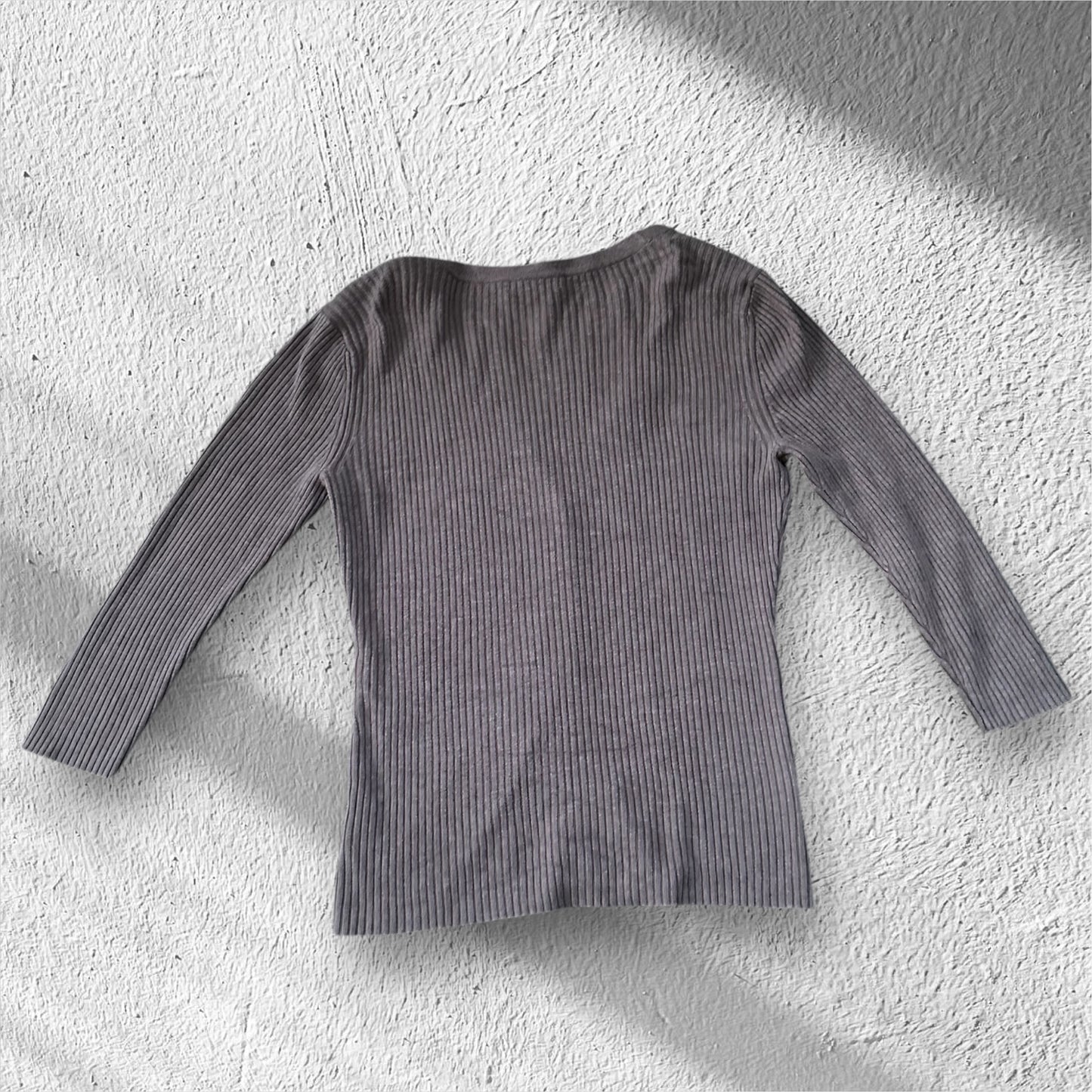 New York & Company Ribbed Cardigan Top