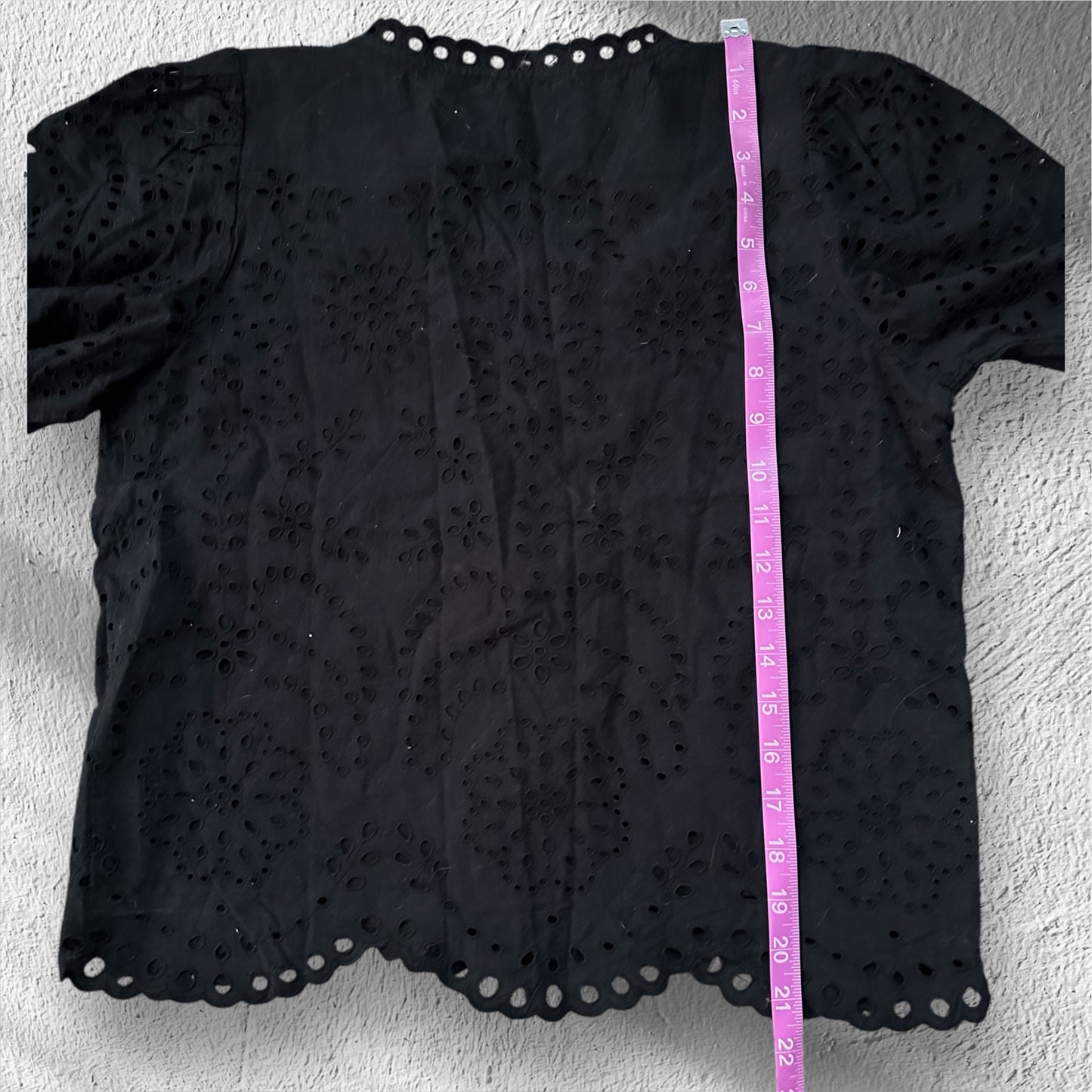 Ann Taylor Black Lace Blouse Top