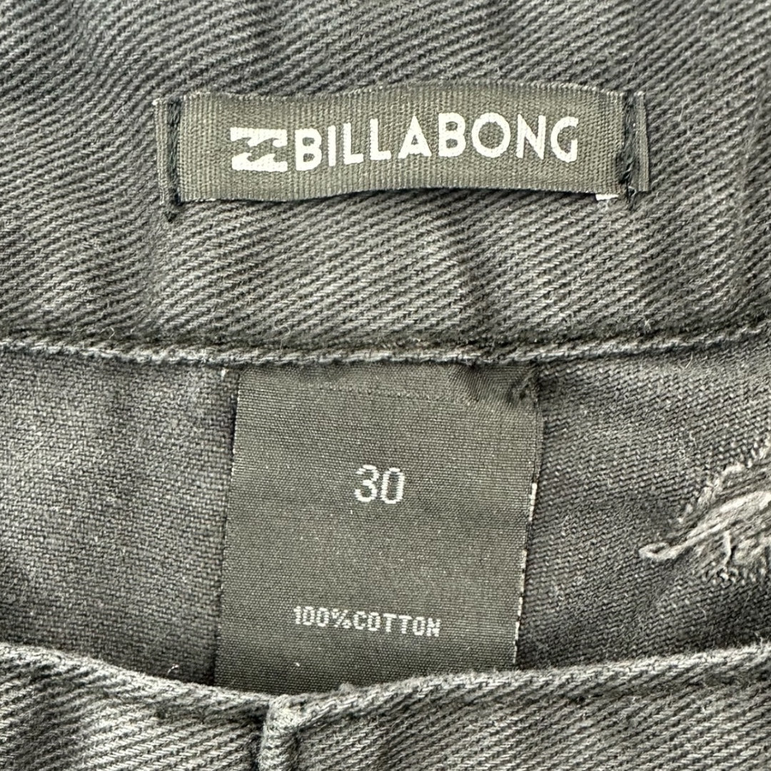 Billabong Distressed Black Denim Shorts