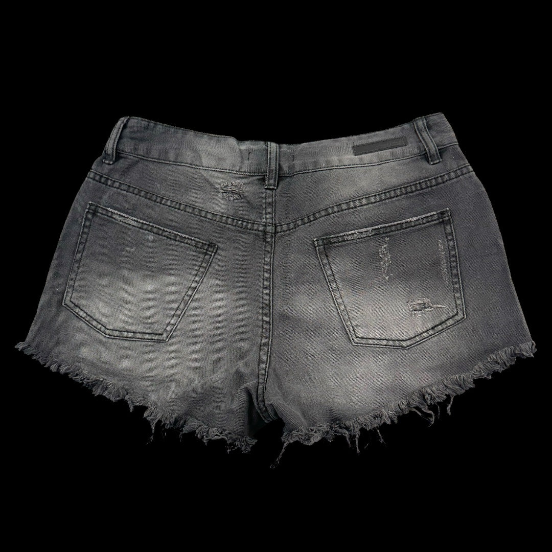 Billabong Distressed Black Denim Shorts