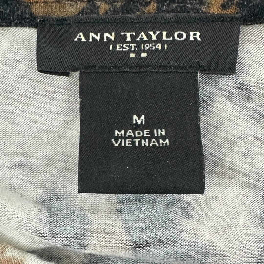 Ann Taylor Long Sleeve Boat Neck Blouse