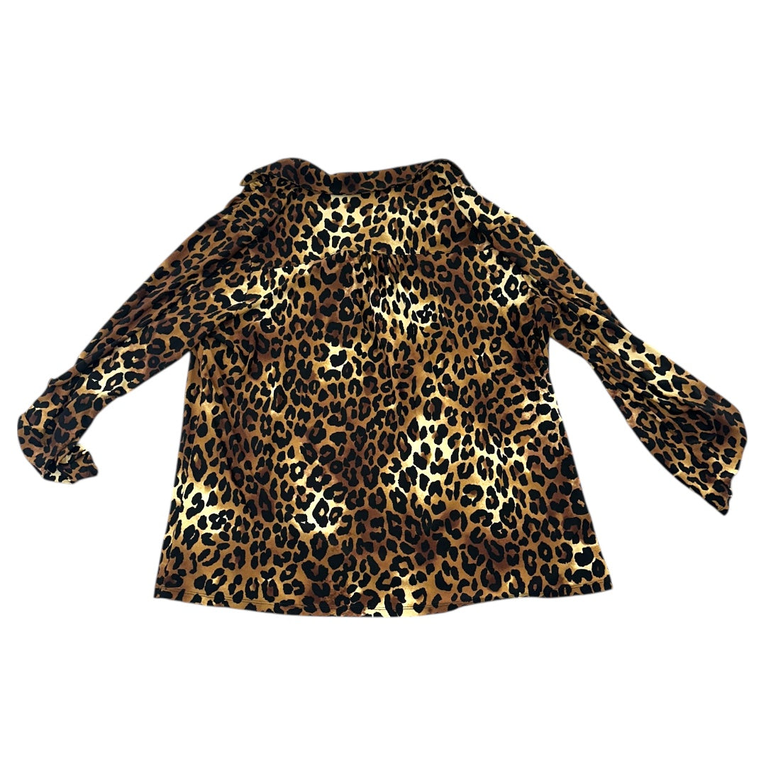 Lane Bryant Animal Print Button Down