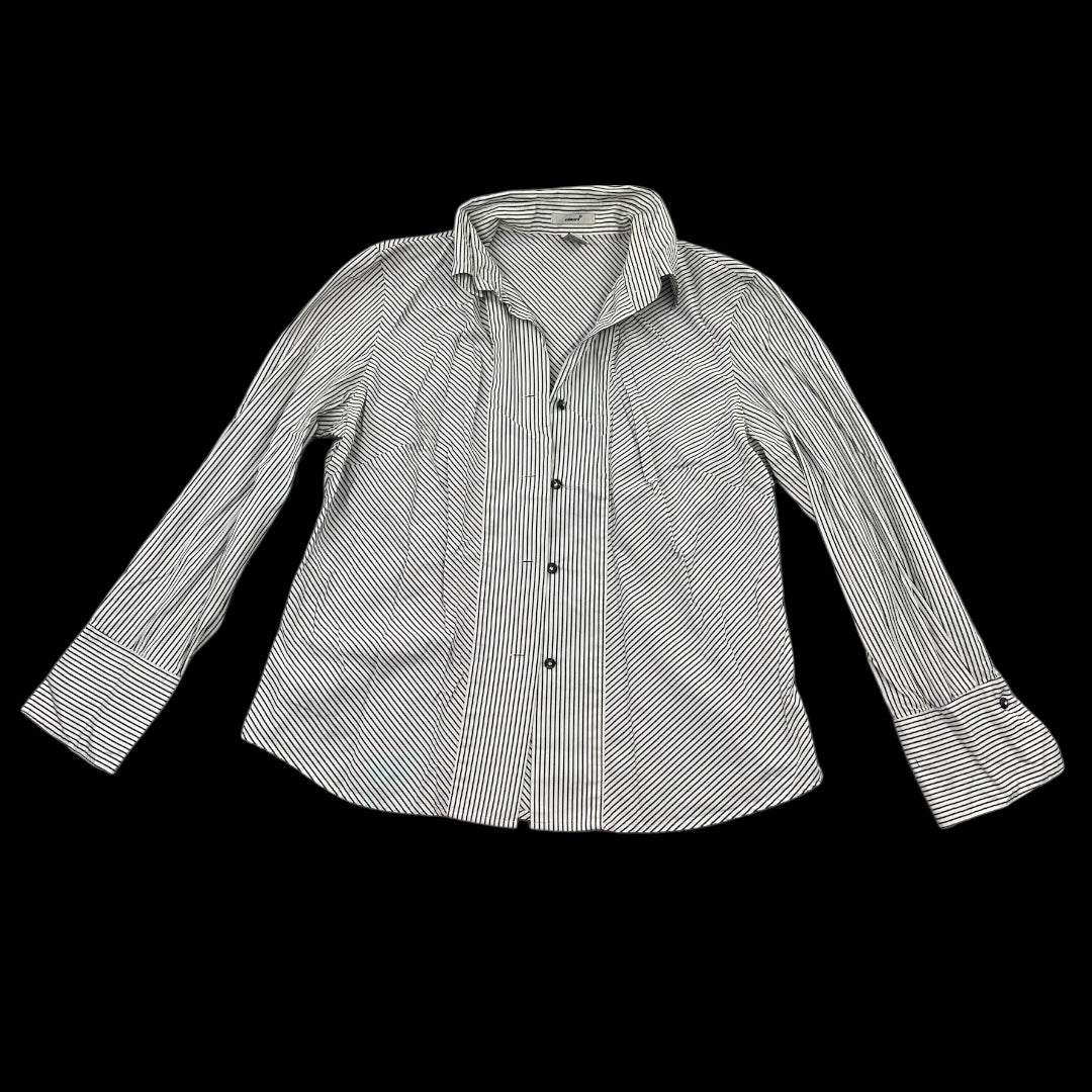 Vintage Edward Black and White Striped Cotton Shirt