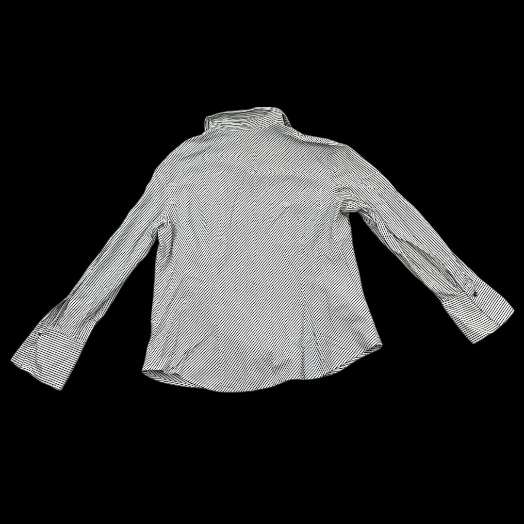 Vintage Edward Black and White Striped Cotton Shirt