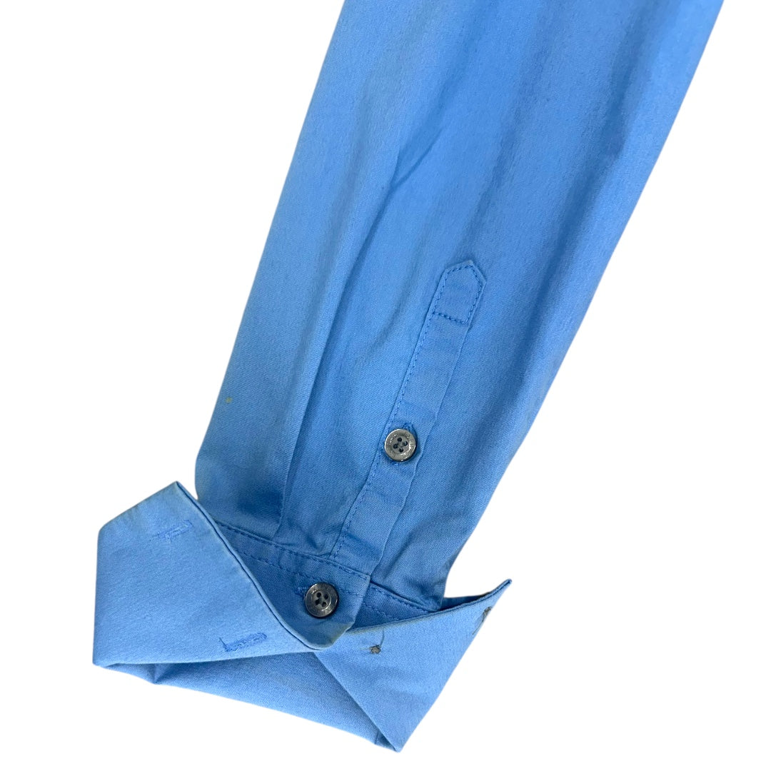 Express Design Studio Blue Fitted Button Down
