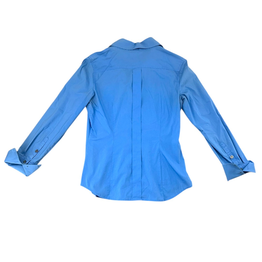 Express Design Studio Blue Fitted Button Down