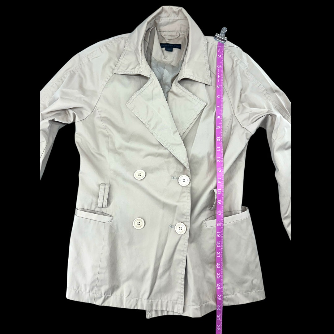 Express Design Studio Double-Breasted Short Trench Coat