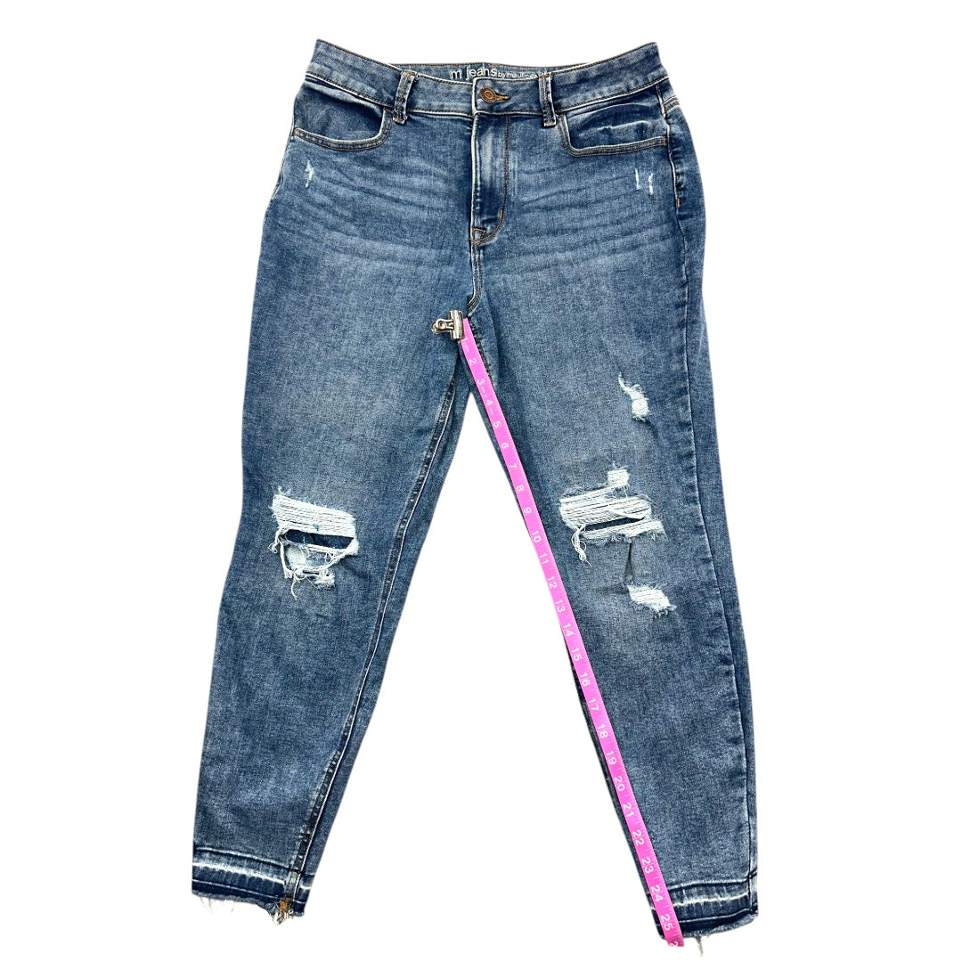 Maurices High Rise Distressed Boyfriend Jean