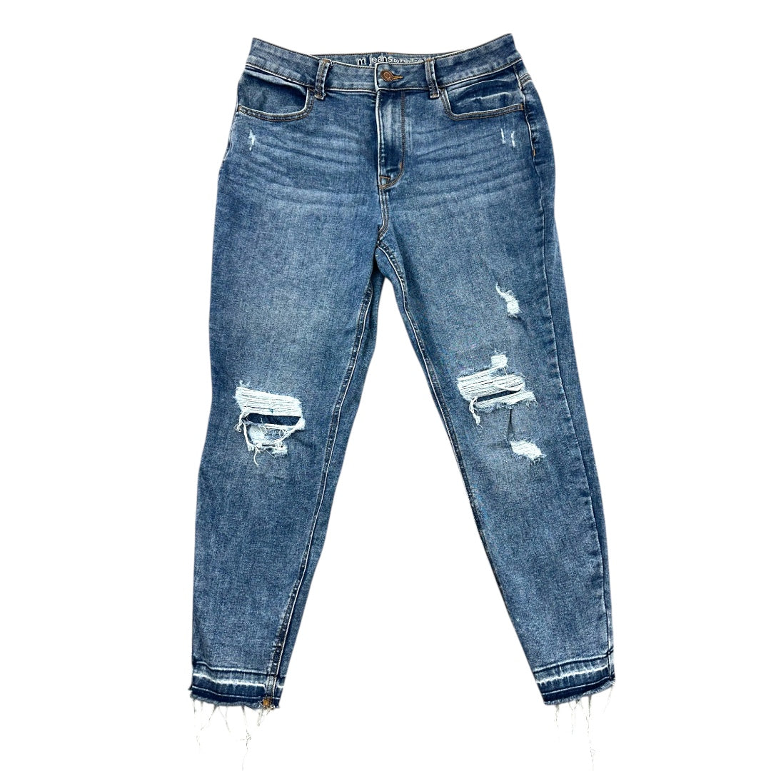 Maurices High Rise Distressed Boyfriend Jean
