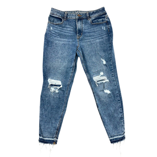 Maurices High Rise Distressed Boyfriend Jean
