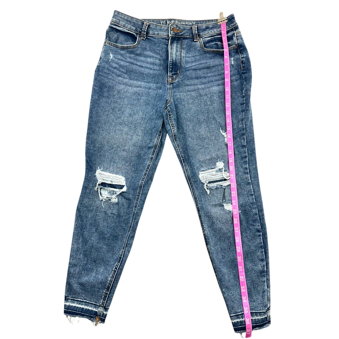 Maurices High Rise Distressed Boyfriend Jean