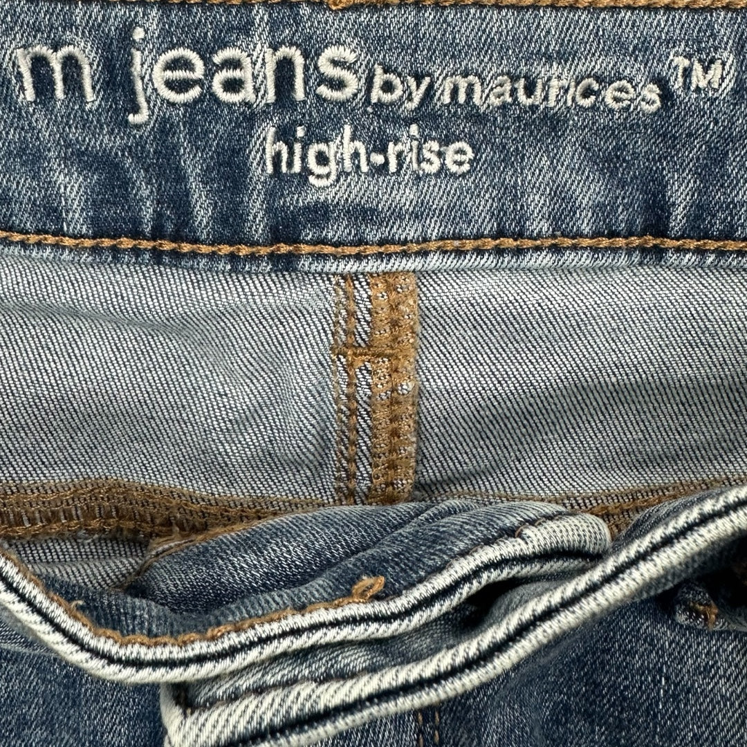 Maurices High Rise Distressed Boyfriend Jean