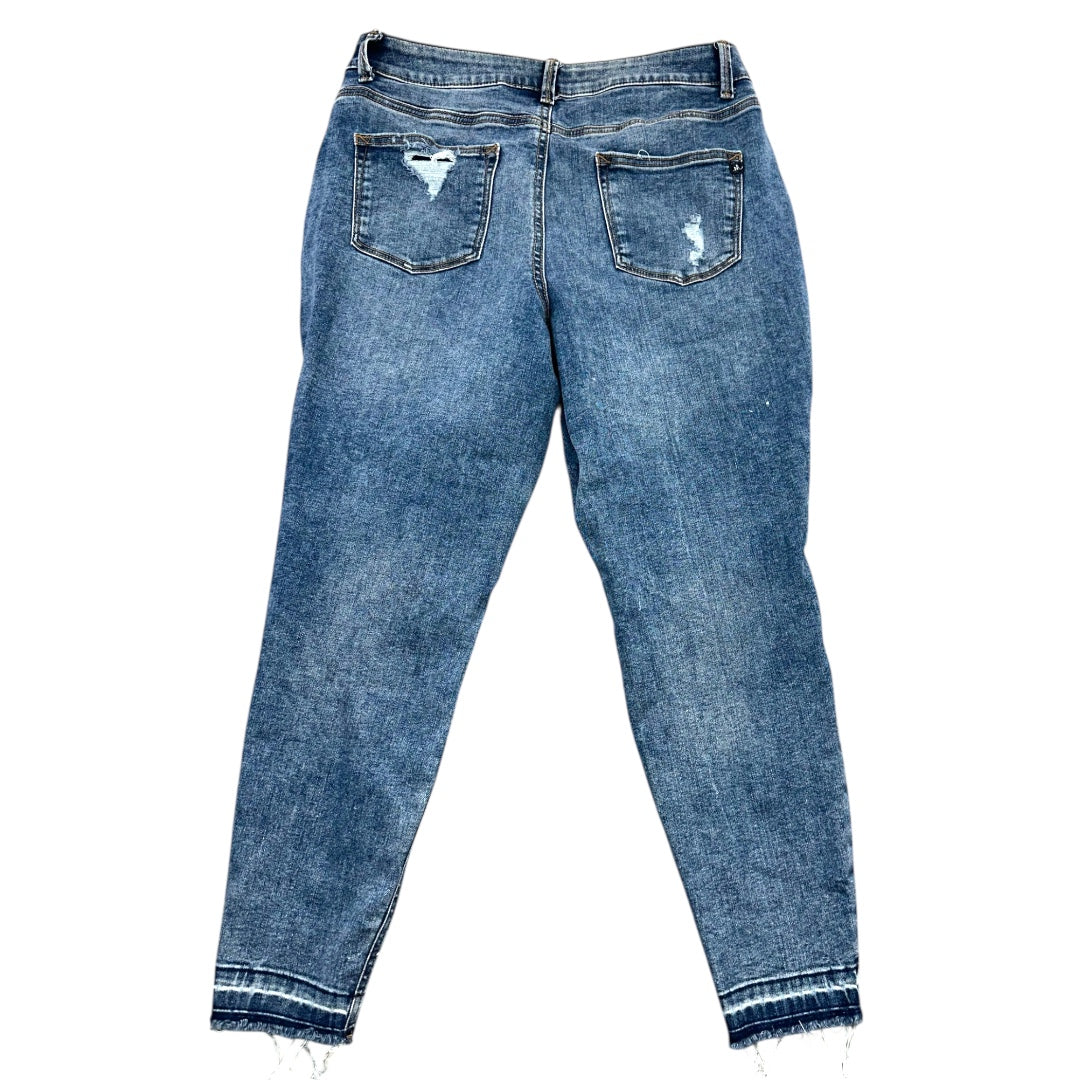 Maurices High Rise Distressed Boyfriend Jean