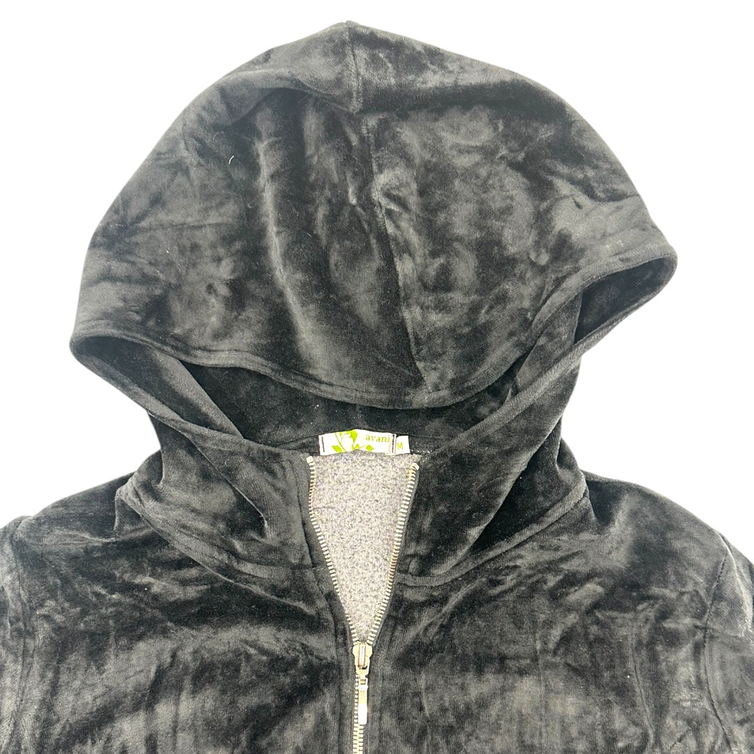 Avani Black Velvet Zip Up Jacket