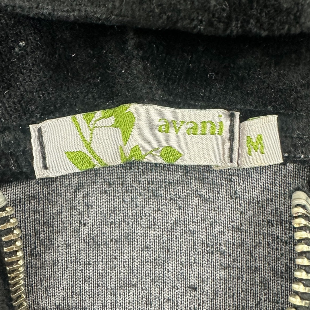 Avani Black Velvet Zip Up Jacket