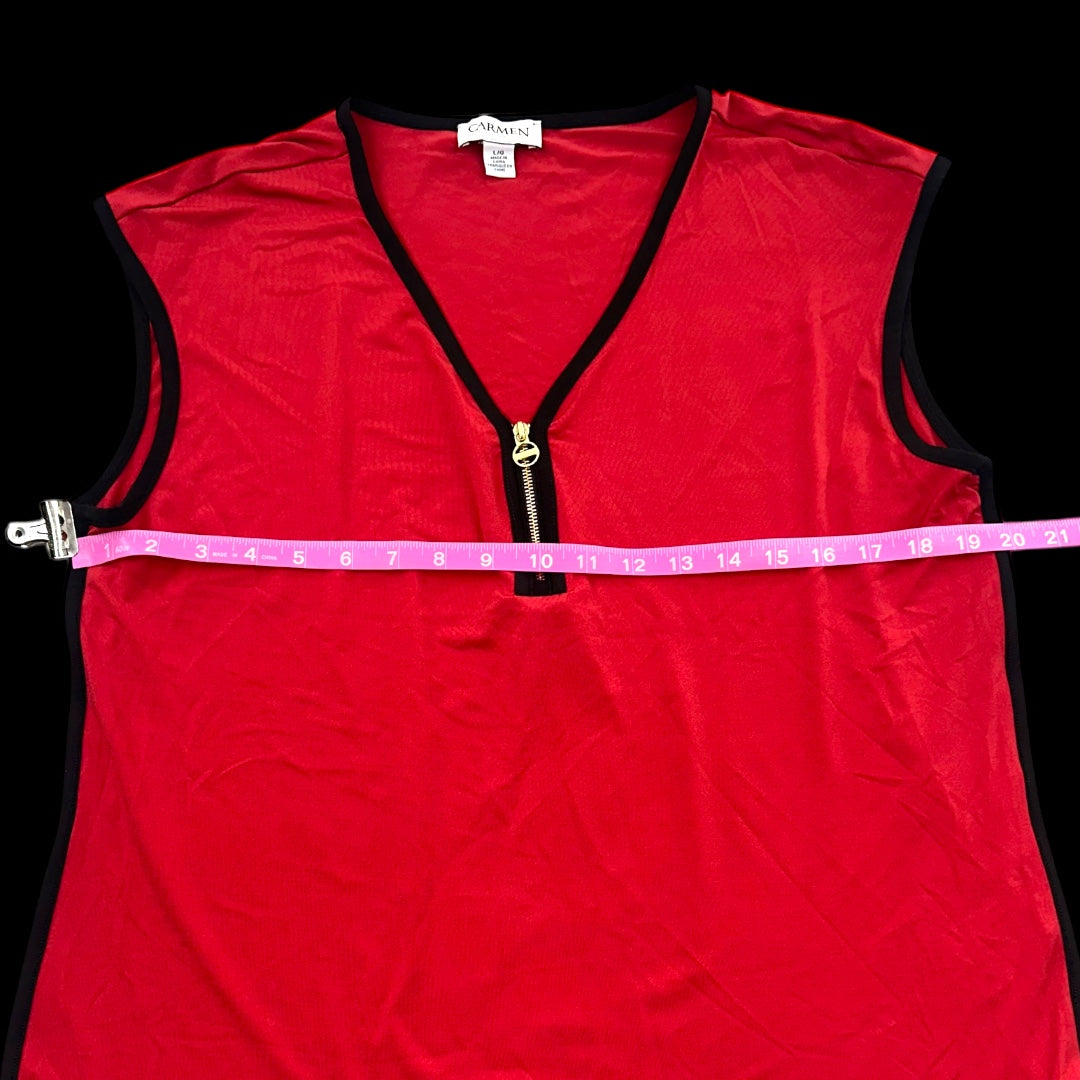 Carmen Marc Valvo Sleeveless Blouse