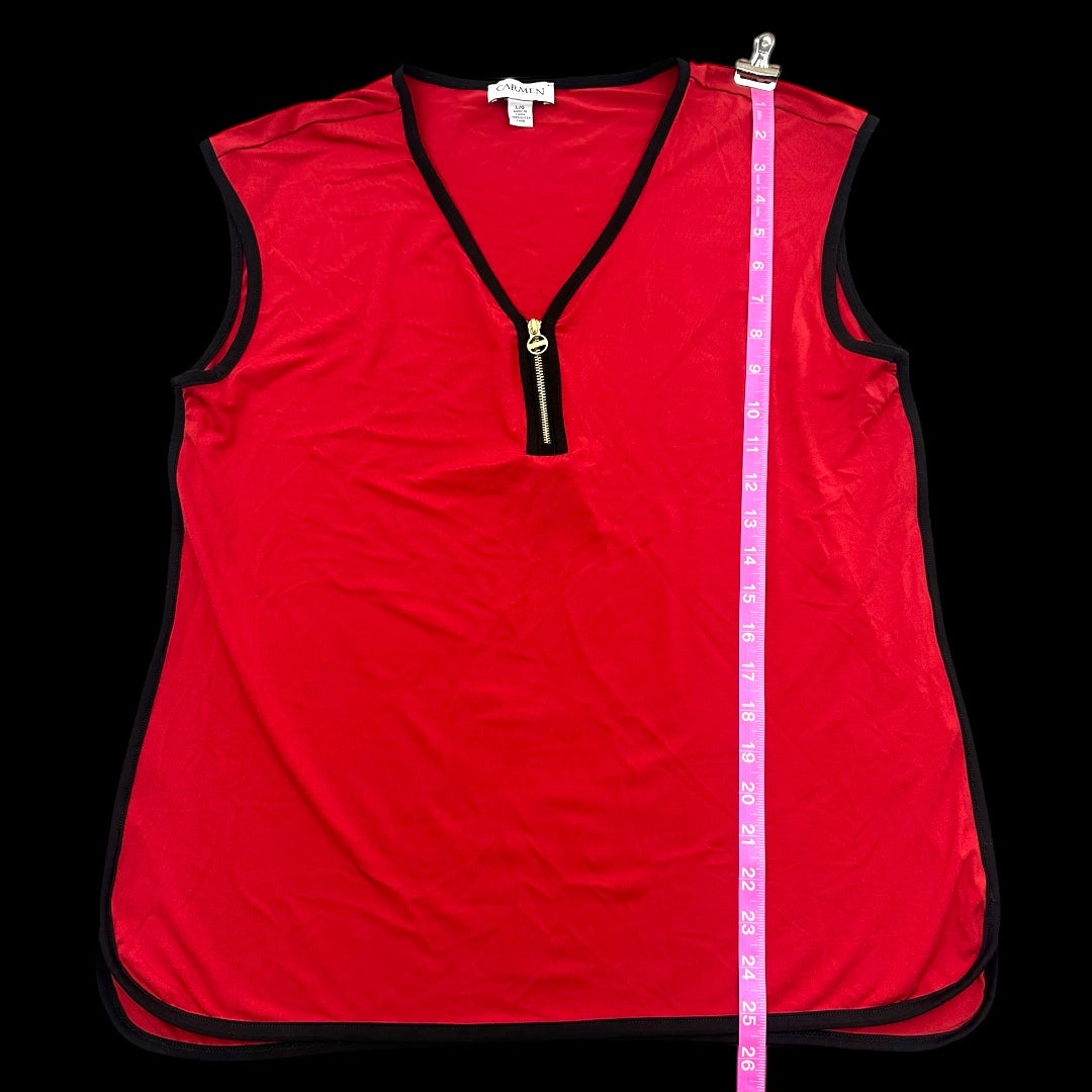 Carmen Marc Valvo Sleeveless Blouse