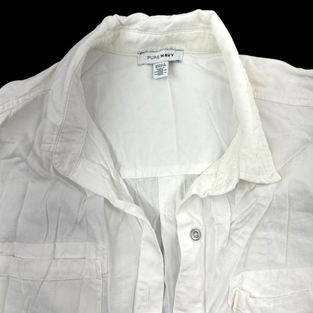 Pure Navy Linen Button Down