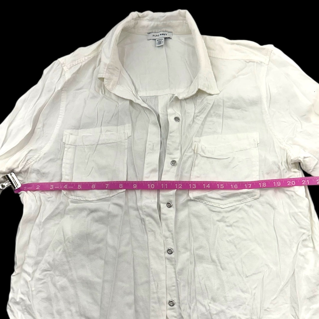 Pure Navy Linen Button Down