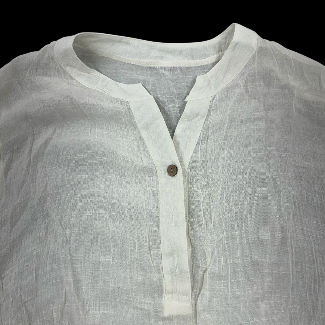 White Linen Blouse