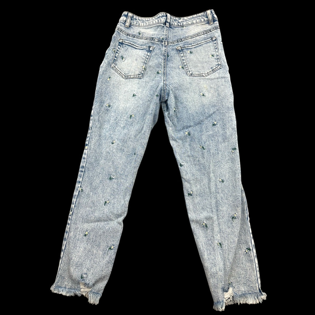 Material Girl Daisy Distressed Mom Jeans
