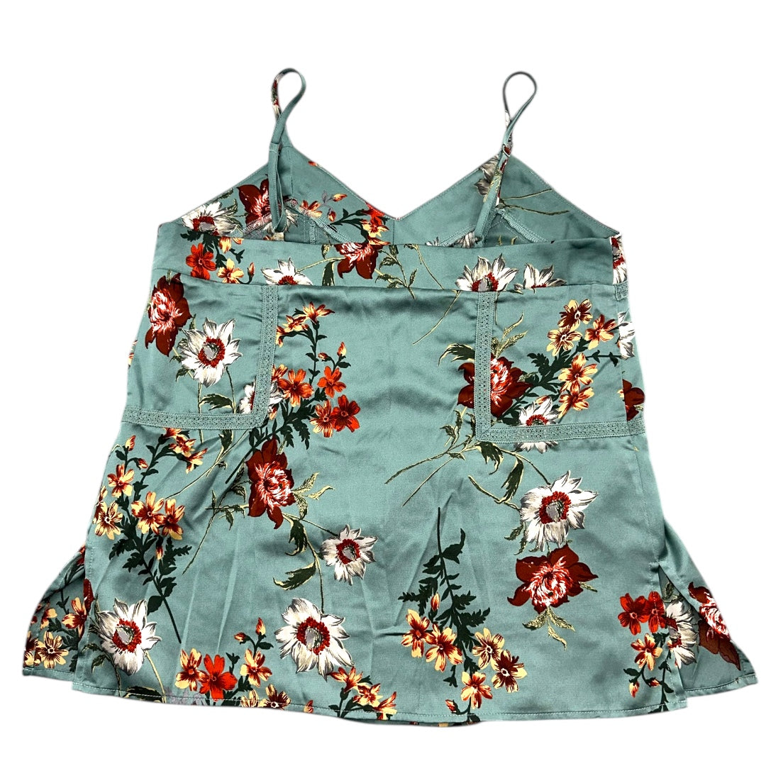 Doe & Rae Teal Floral Camisole Tank Top