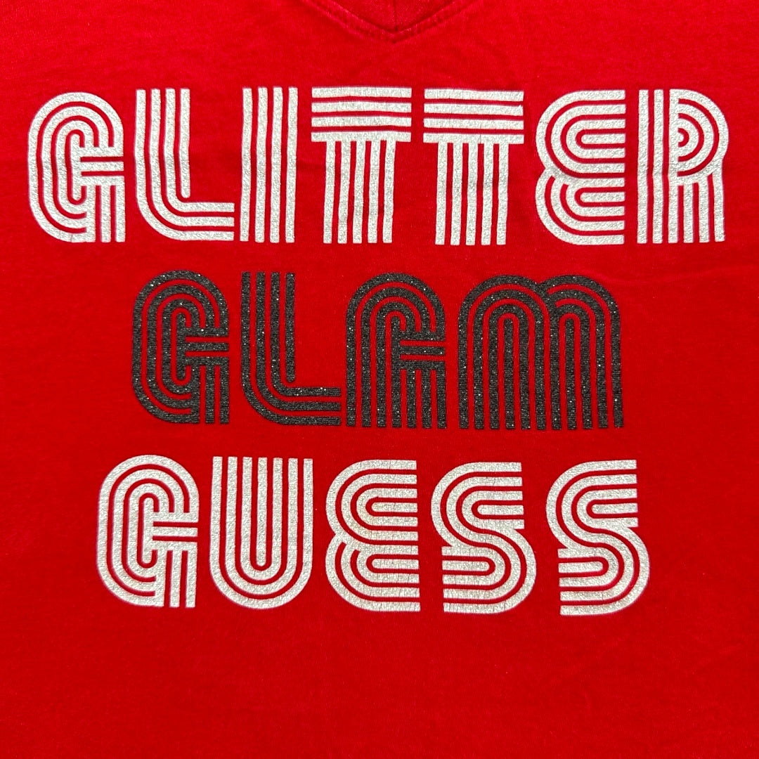 Guess "Glitter Glam Guess" Graphic Tee