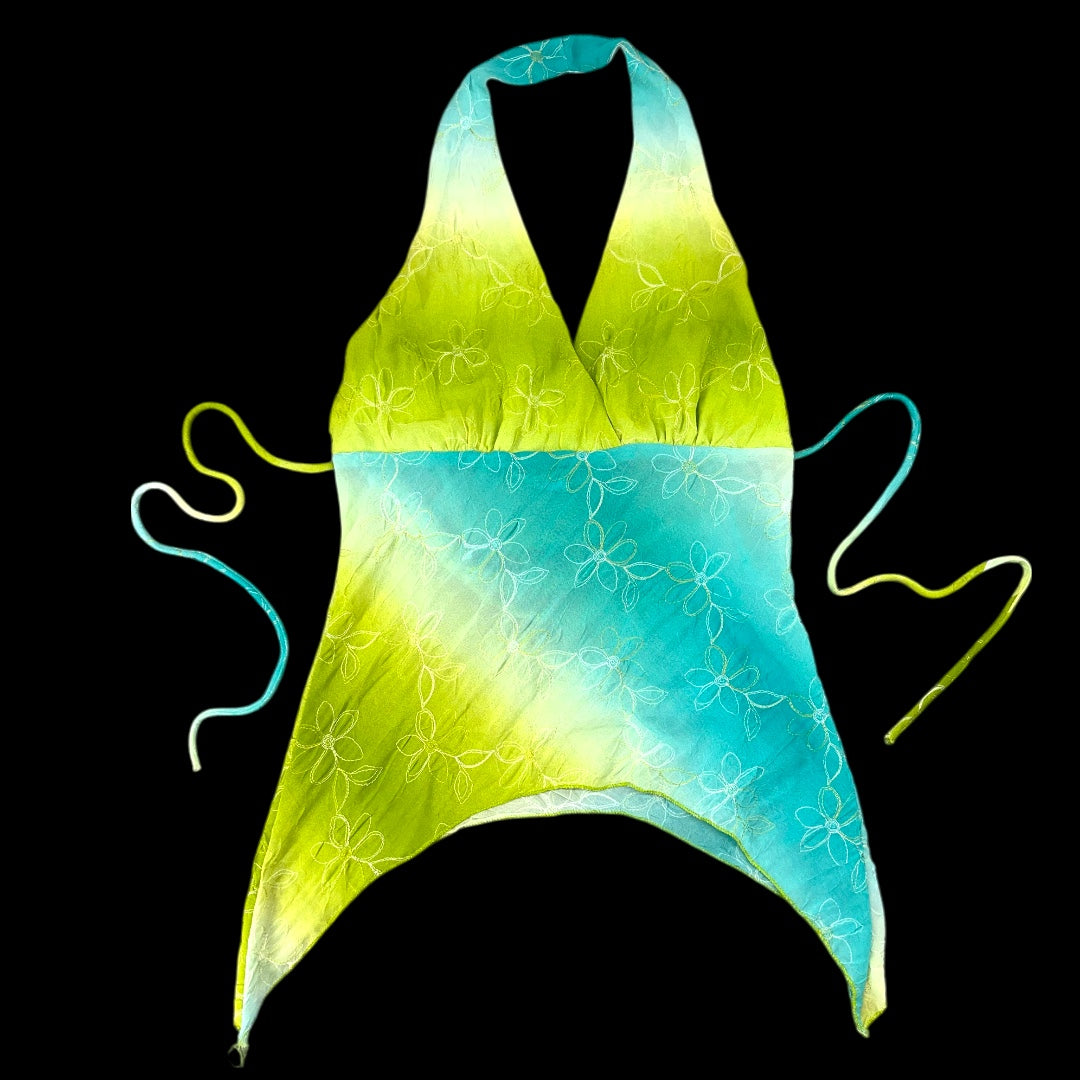 Vintage Y2K Tie-Dye Halter Top