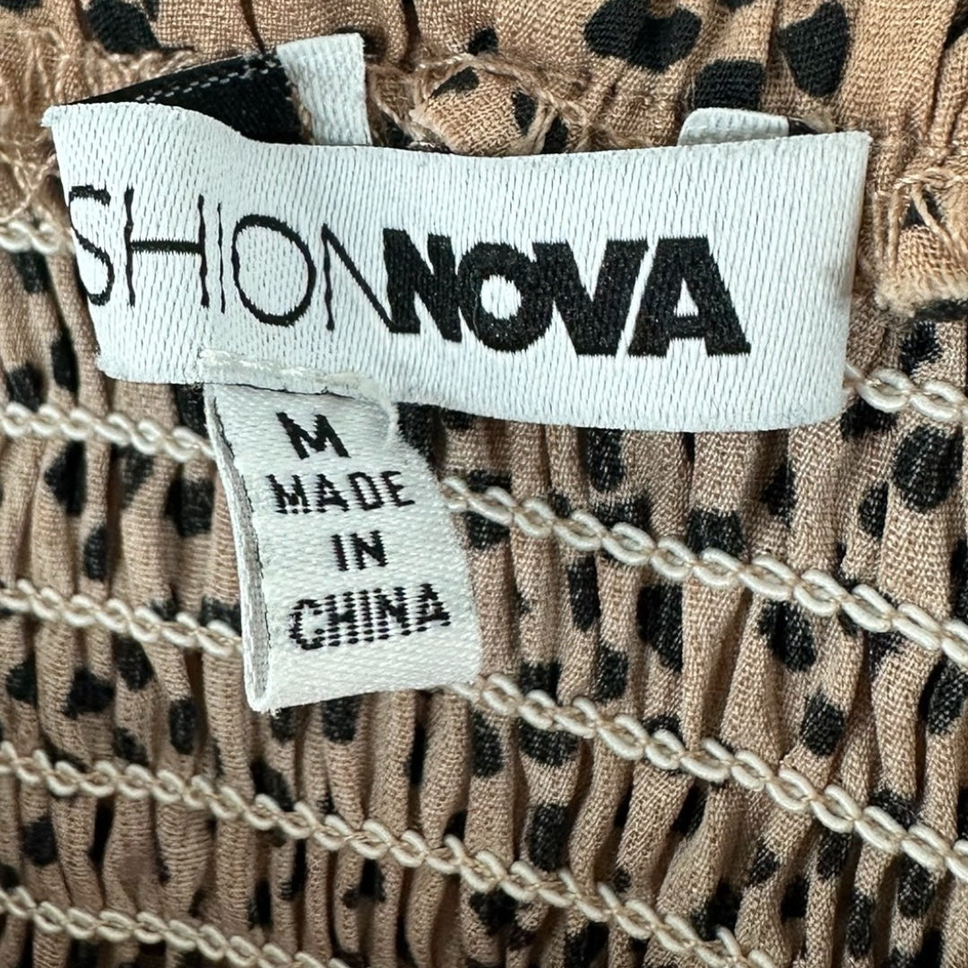 Fashion Nova Leopard Print Cropped Top