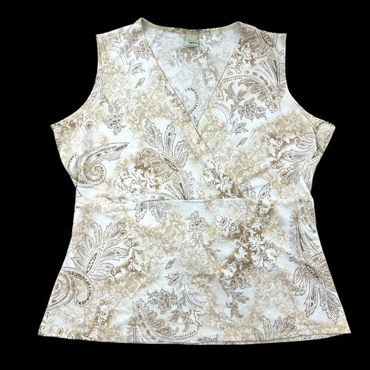 Sleeveless Y2K Paisley Wrap Top