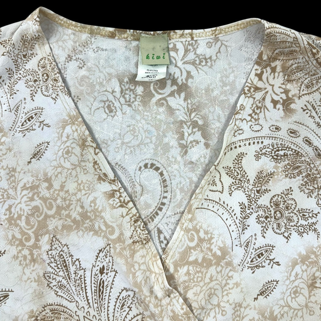 Sleeveless Y2K Paisley Wrap Top