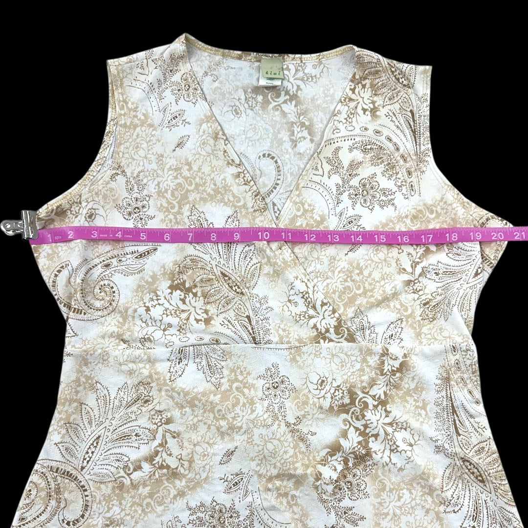 Sleeveless Y2K Paisley Wrap Top