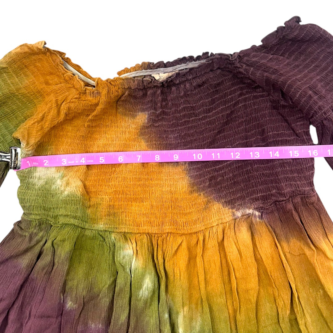 Tie Dye Off The Shoulder Smocked Mini Dress