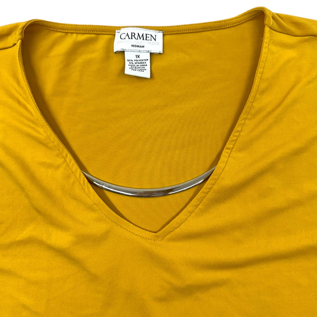 Carmen Marc Valvo Sleeveless Top With Metal Detailing