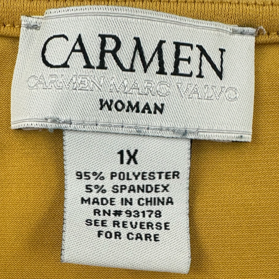 Carmen Marc Valvo Sleeveless Top With Metal Detailing