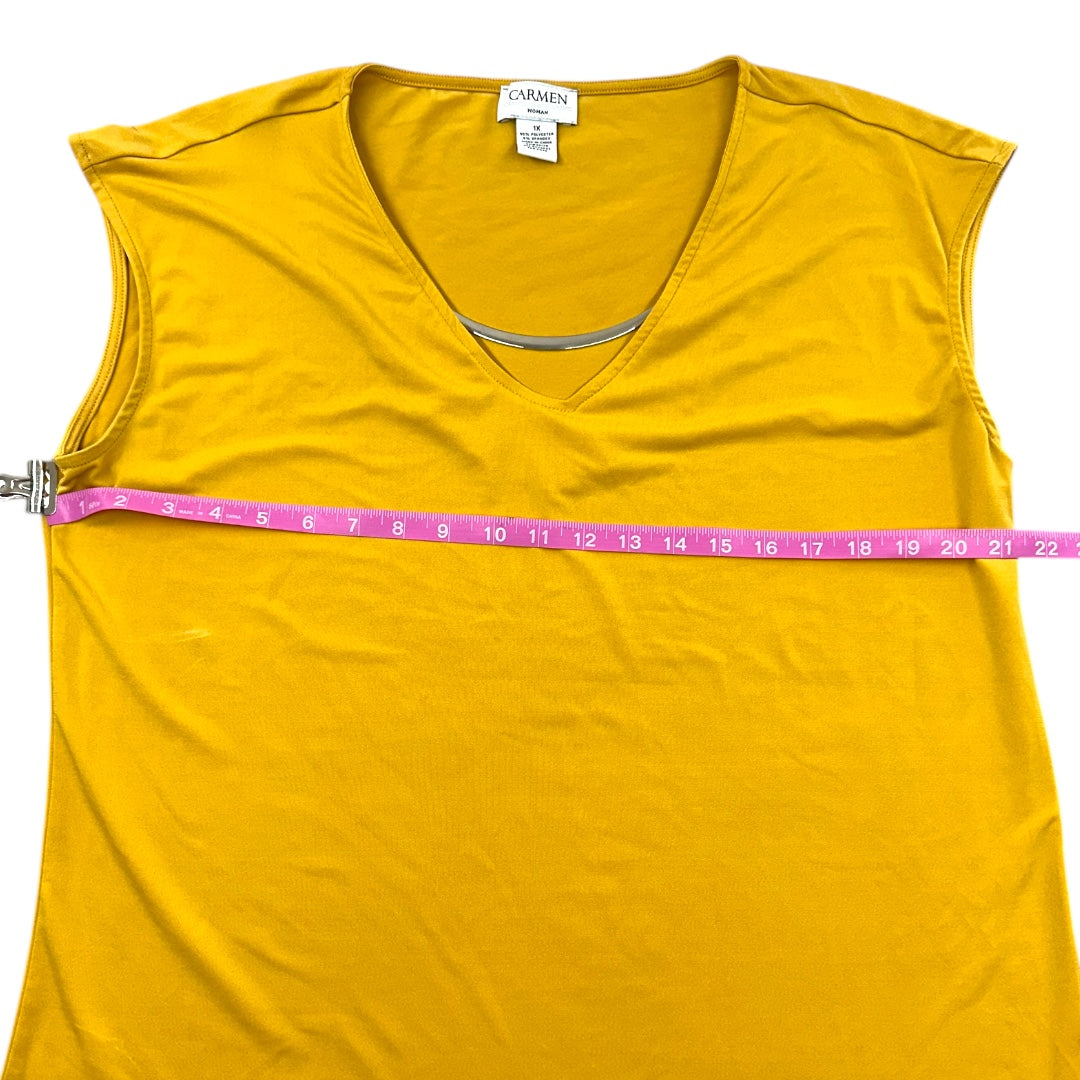 Carmen Marc Valvo Sleeveless Top With Metal Detailing