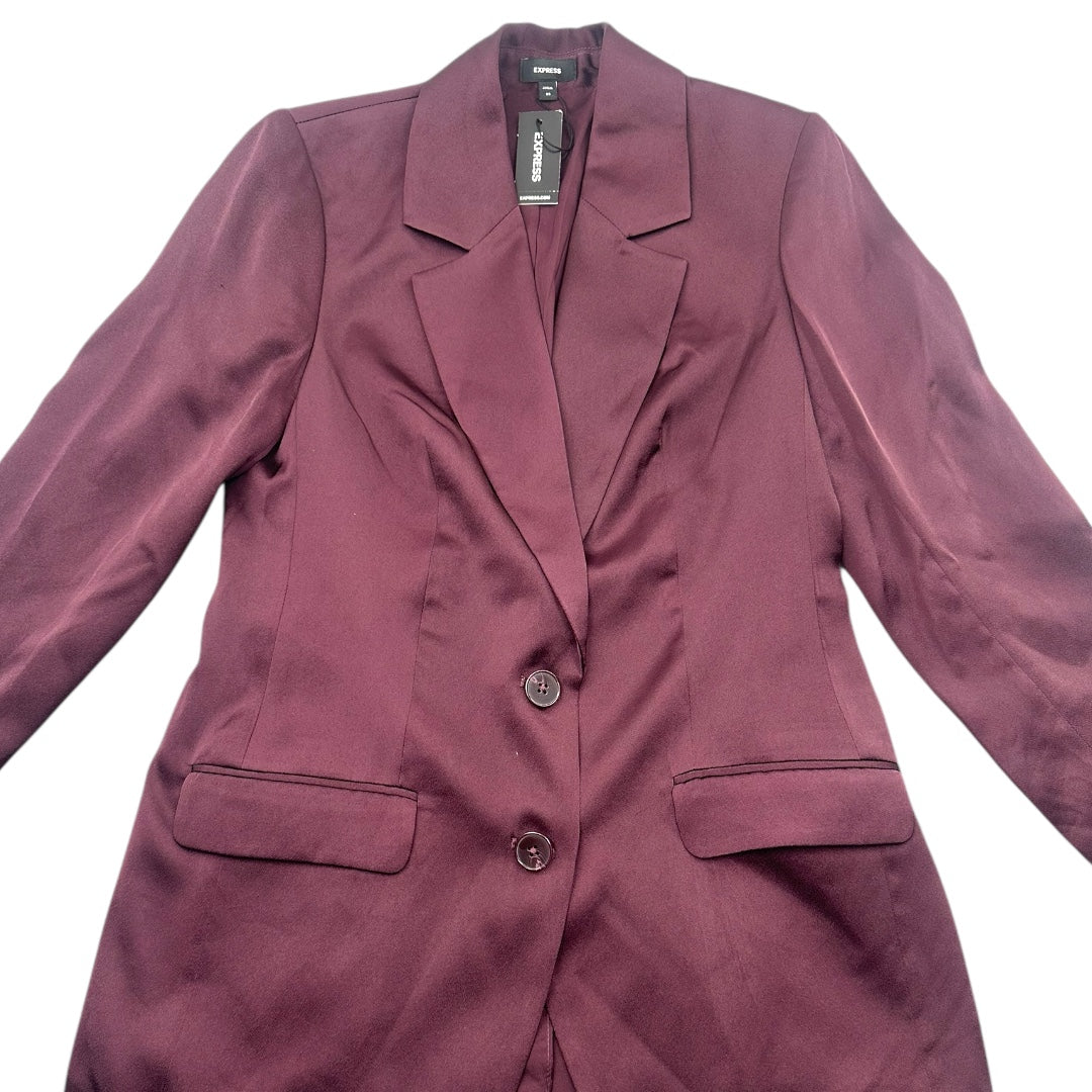 Express Satin Boyfriend Blazer NWT