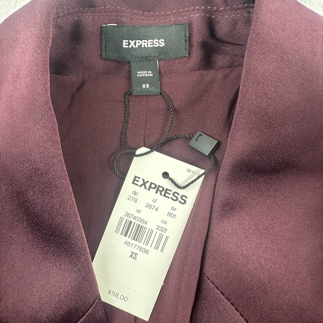 Express Satin Boyfriend Blazer NWT