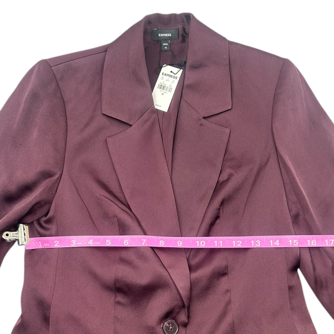 Express Satin Boyfriend Blazer NWT