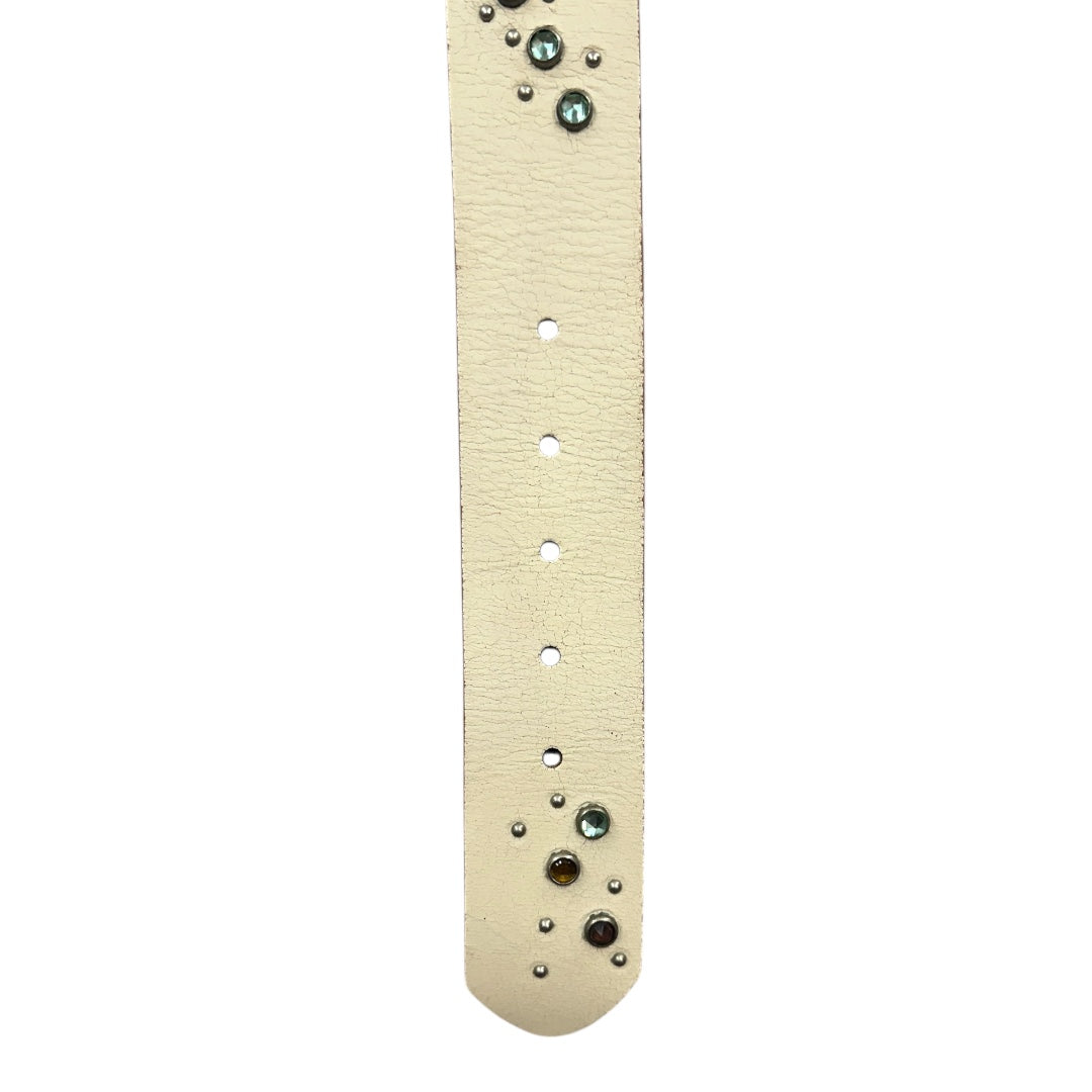Nyovee Studded Leather Belt Cream NWT