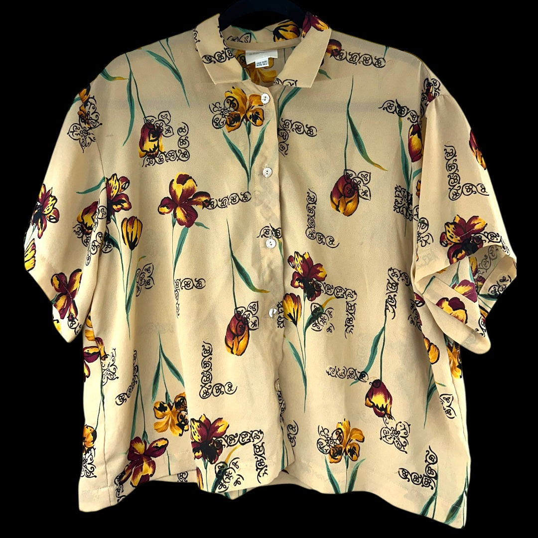 Vintage Linda Bertozzi Floral Blouse