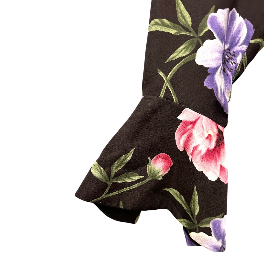 Jones New York Floral Print Silk Blouse
