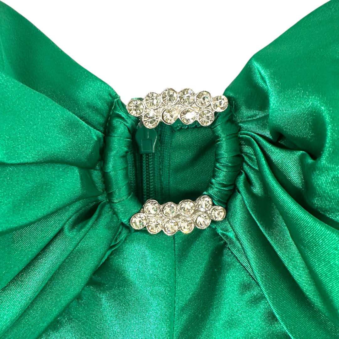 Hailey Logan Emerald Green Ruched Mermaid Dress